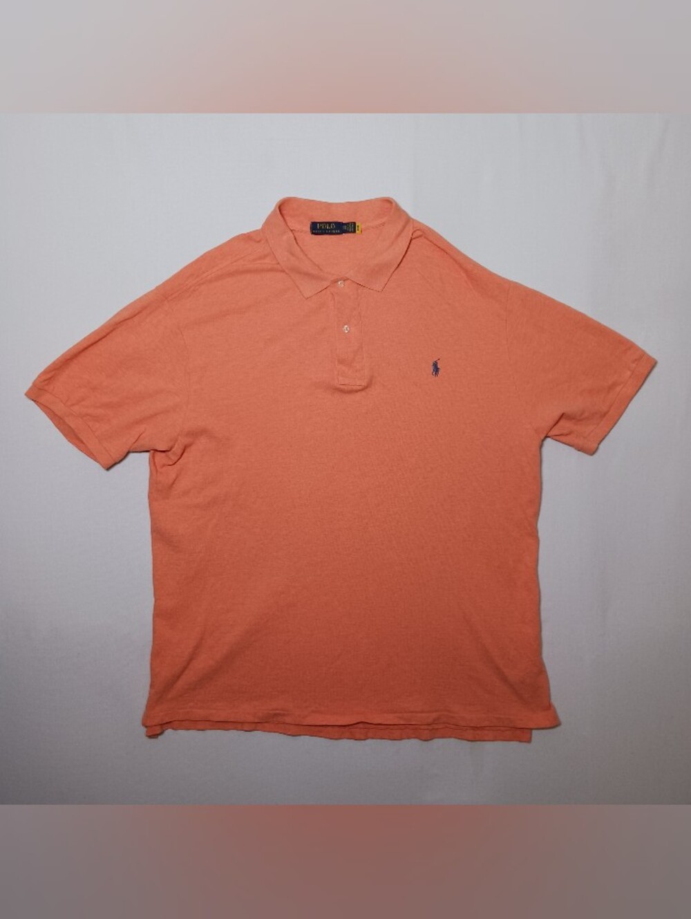 Polo Ralph Lauren Mens Iconic Mesh Polo Shirt 2XB Orange Short Sleeve